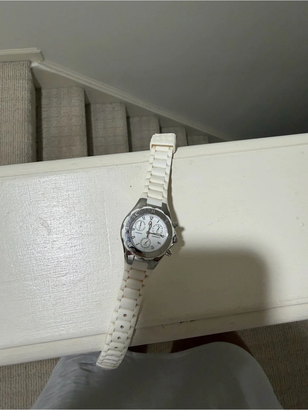 Michele Stainless Steel White Watch